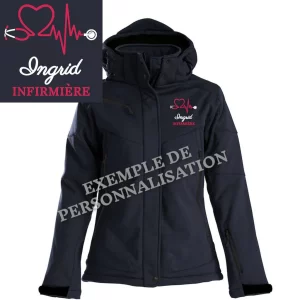 Parka Infirmière Personnalisée Marine