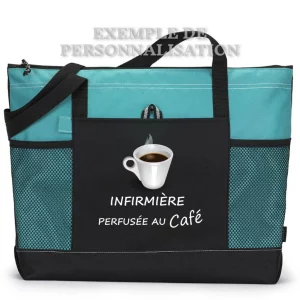 Sac Humouristique Perfusée au Café Turquoise