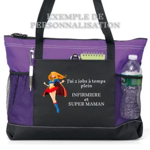 Sac Humouristique Super Héros Violet