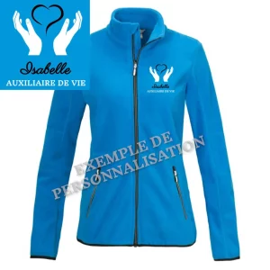 Polaire Auxiliaire de vie personnalisée Bleue